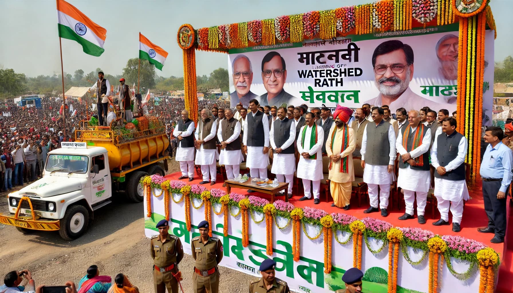 रायसेन में मुख्यमंत्री डॉ. मोहन यादव ने की 'नक्शा' कार्यक्रम की शुरुआत, वॉटरशेड रथ को दिखाई हरी झंडी